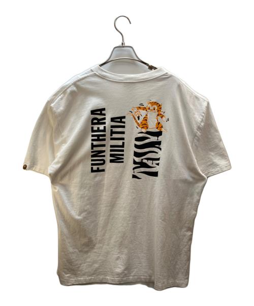 BAPE BY A BATHING APE（ベイプバイアベイシングエイプ）BAPE BY A BATHING APE (ベイプバイアベイシングエイプ) Tiger RLX Tee ホワイト サイズ:XLの古着・服飾アイテム