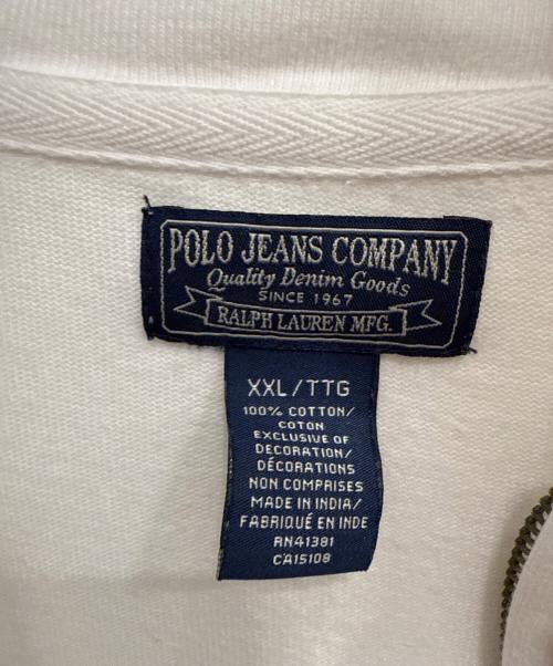 POLO JEANS（ポロジーンズ）POLO JEANS (ポロジーンズ) ジップスウェット ホワイト サイズ:XXLの古着・服飾アイテム