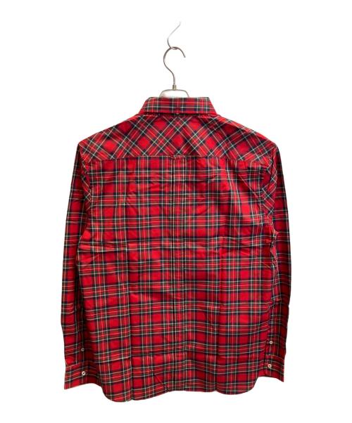 FRED PERRY（フレッドペリー）FRED PERRY (フレッドペリー) 長袖シャツ レッド×ネイビー サイズ:Ｌ 未使用品の古着・服飾アイテム