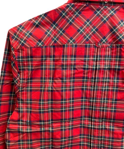 FRED PERRY（フレッドペリー）FRED PERRY (フレッドペリー) 長袖シャツ レッド×ネイビー サイズ:Ｌ 未使用品の古着・服飾アイテム