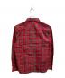 FRED PERRY (フレッドペリー) 長袖シャツ レッド×ネイビー サイズ:Ｌ 未使用品：7000円