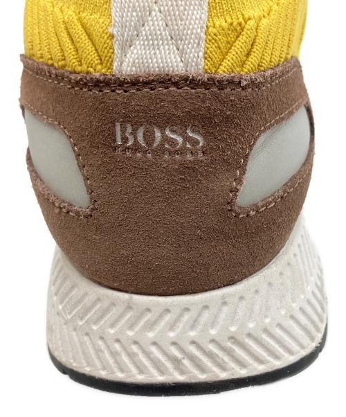 HUGO BOSS（ヒューゴ ボス）HUGO BOSS (ヒューゴ ボス) Runn knst1ローカットスニーカー イエロー サイズ:SIZE 26cmの古着・服飾アイテム