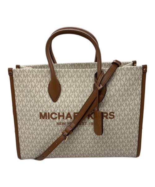 MICHAEL KORS（マイケル・コース）MICHAEL KORS (マイケル・コース) mirella md ew toteトートバッグ アイボリーの古着・服飾アイテム