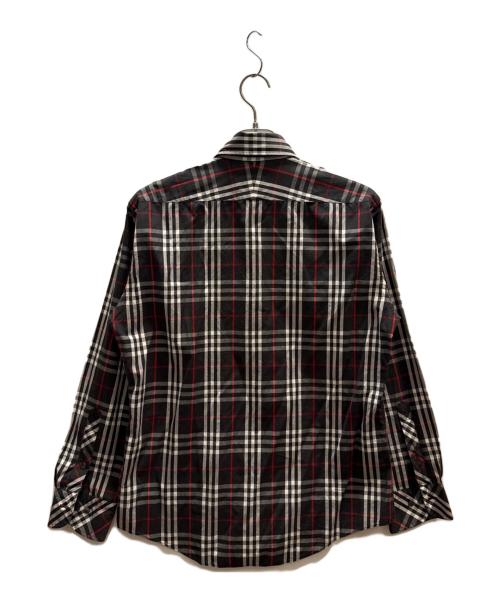 BURBERRY BLACK LABEL（バーバリーブラックレーベル）BURBERRY BLACK LABEL (バーバリーブラックレーベル) ノバチェックシャツ ブラック×レッド サイズ:3の古着・服飾アイテム