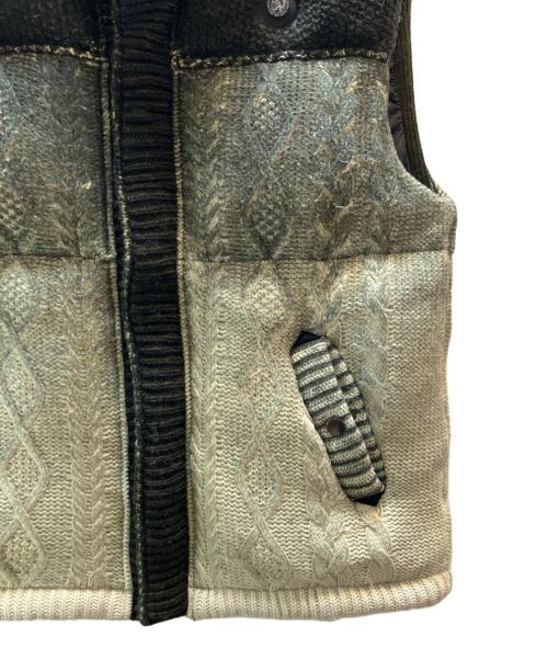 DIESEL（ディーゼル）DIESEL (ディーゼル) ダウンベスト グリーン サイズ:Ｌの古着・服飾アイテム