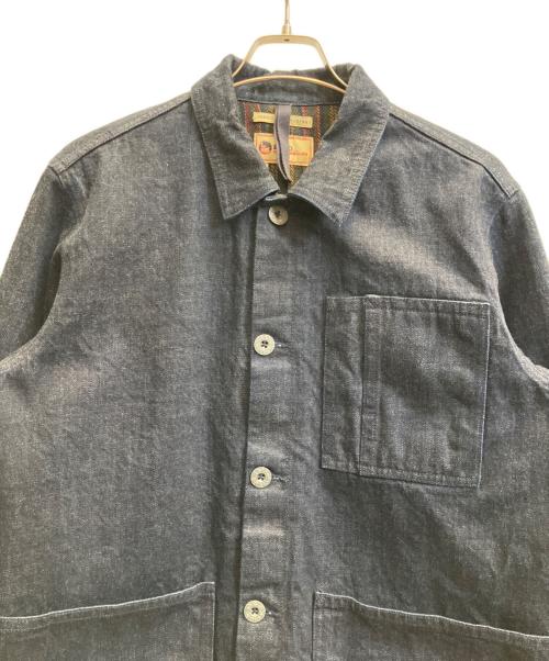 NIGEL CABOURN LYBRO（ナイジェルケーボン ライブロ）NIGEL CABOURN LYBRO (ナイジェルケーボン ライブロ) JK01 CHORE COAT DENIM インディゴ サイズ:48の古着・服飾アイテム