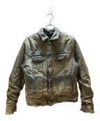 AMIRIアミリ）の古着「REVERSIBLE TRUCKER BOMBER」｜ブルー