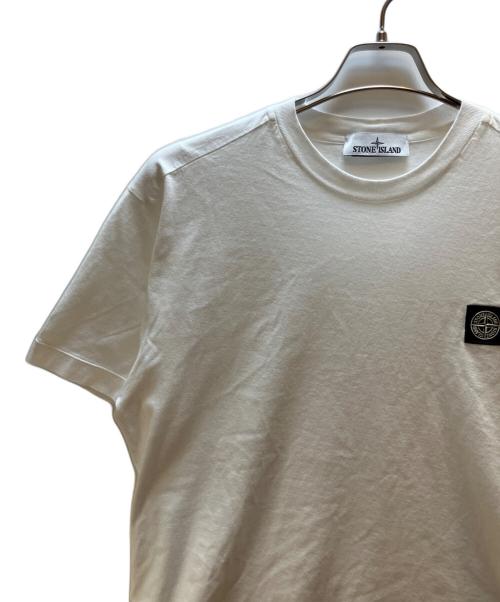 STONE ISLAND（ストーンアイランド）STONE ISLAND (ストーンアイランド) スリムフィット ショートスリーブ Tシャツ Compassパッチ ホワイト サイズ:表記無の古着・服飾アイテム