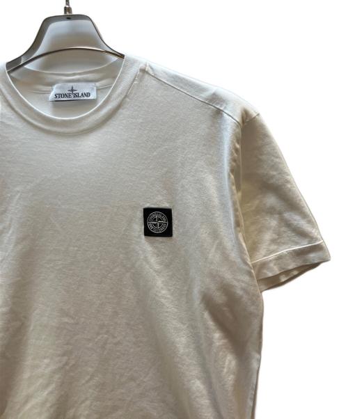 STONE ISLAND（ストーンアイランド）STONE ISLAND (ストーンアイランド) スリムフィット ショートスリーブ Tシャツ Compassパッチ ホワイト サイズ:表記無の古着・服飾アイテム
