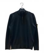 STONE ISLANDストーンアイランド）の古着「ウールハーフジップセーター」｜ブラック