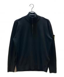 STONE ISLAND（ストーンアイランド）の古着「ウールハーフジップセーター」｜ブラック