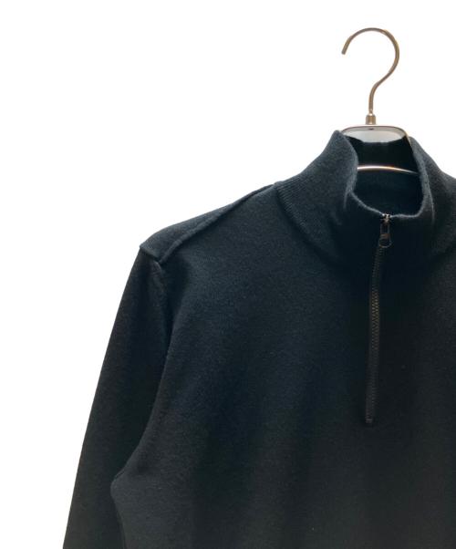 STONE ISLAND（ストーンアイランド）STONE ISLAND (ストーンアイランド) ウールハーフジップセーター ブラック サイズ:Ｌの古着・服飾アイテム