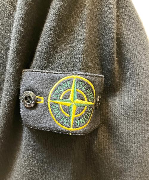 STONE ISLAND（ストーンアイランド）STONE ISLAND (ストーンアイランド) ウールハーフジップセーター ブラック サイズ:Ｌの古着・服飾アイテム