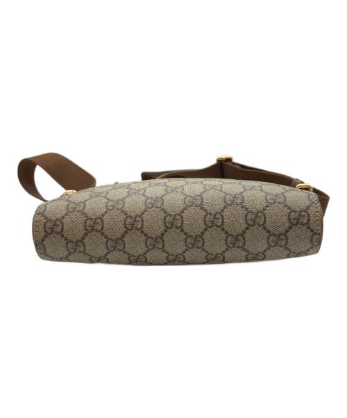 GUCCI（グッチ）GUCCI (グッチ) GGスプリームショルダーバッグ ブラウン×グレーの古着・服飾アイテム