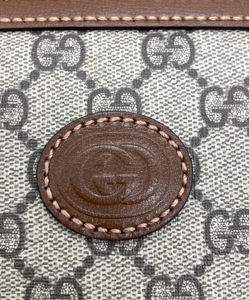 GUCCI（グッチ）GUCCI (グッチ) GGスプリームショルダーバッグ ブラウン×グレーの古着・服飾アイテム