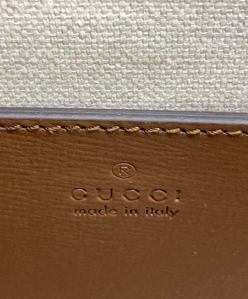 GUCCI（グッチ）GUCCI (グッチ) GGスプリームショルダーバッグ ブラウン×グレーの古着・服飾アイテム