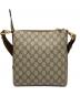 GUCCI (グッチ) GGスプリームショルダーバッグ ブラウン×グレー：110000円