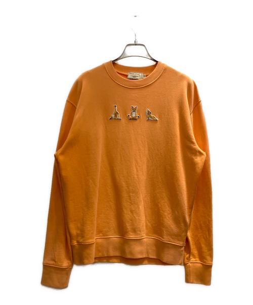 maison kitsune（メゾンキツネ）maison kitsune (メゾンキツネ) スウェット オレンジ サイズ:XSの古着・服飾アイテム