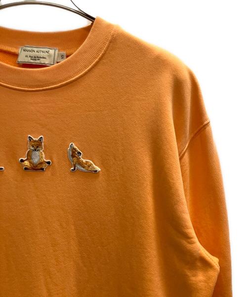 maison kitsune（メゾンキツネ）maison kitsune (メゾンキツネ) スウェット オレンジ サイズ:XSの古着・服飾アイテム