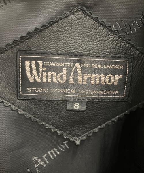 Wind Armor（ウィンドアーマー）Wind Armor (ウィンドアーマー) ラムレザージャケット ブラック サイズ:Мの古着・服飾アイテム