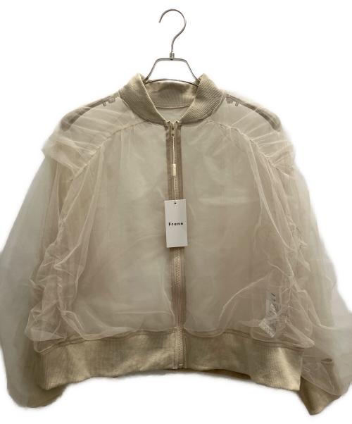 frene（フラーネ）frene (フラーネ) ブルゾン アウター Wシアーブルゾン ベージュ サイズ:М 未使用品の古着・服飾アイテム
