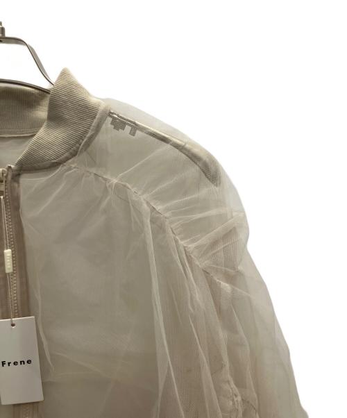 frene（フラーネ）frene (フラーネ) ブルゾン アウター Wシアーブルゾン ベージュ サイズ:М 未使用品の古着・服飾アイテム