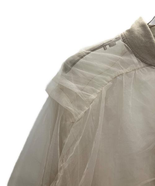 frene（フラーネ）frene (フラーネ) ブルゾン アウター Wシアーブルゾン ベージュ サイズ:М 未使用品の古着・服飾アイテム