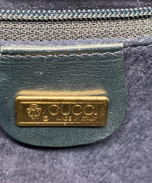 GUCCI（グッチ）GUCCI (グッチ) OLD GUCCIショルダーバッグ ブルーの古着・服飾アイテム