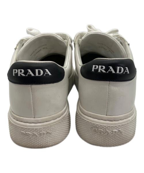 PRADA（プラダ）PRADA (プラダ) ローカットスニーカー ホワイト サイズ:36.5の古着・服飾アイテム