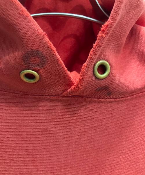 Champion REVERSE WEAVE（チャンピオン リバース ウィーブ）Champion REVERSE WEAVE (チャンピオン リバース ウィーブ) プルオーバーパーカー　目あり レッド サイズ:XLの古着・服飾アイテム