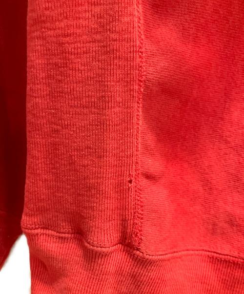 Champion REVERSE WEAVE（チャンピオン リバース ウィーブ）Champion REVERSE WEAVE (チャンピオン リバース ウィーブ) プルオーバーパーカー　目あり レッド サイズ:XLの古着・服飾アイテム