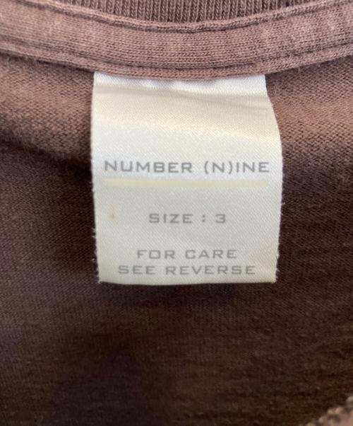 NUMBER (N)INE（ナンバーナイン）NUMBER (N)INE (ナンバーナイン) 半袖カットソー　シルバータグ ブラウン サイズ:3の古着・服飾アイテム