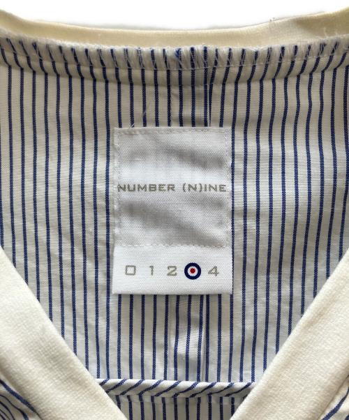 NUMBER (N)INE（ナンバーナイン）NUMBER (N)INE (ナンバーナイン) 半袖カットソー ブルー×ホワイト サイズ:3の古着・服飾アイテム