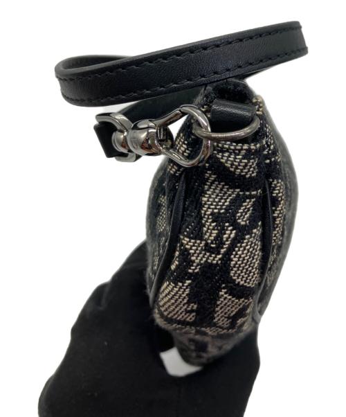 Christian Dior（クリスチャン ディオール）Christian Dior (クリスチャン ディオール) トロッター　サドルバッグ ブラック×ベージュの古着・服飾アイテム