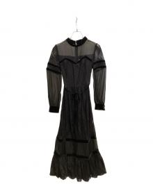 Ameri（アメリ）の古着「SHEER LACE DRESS」｜ブラック