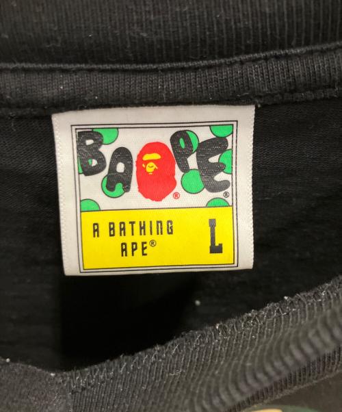 A BATHING APE（アベイシングエイプ）A BATHING APE (アベイシングエイプ) 半袖カットソー ブラック サイズ:Ｌの古着・服飾アイテム