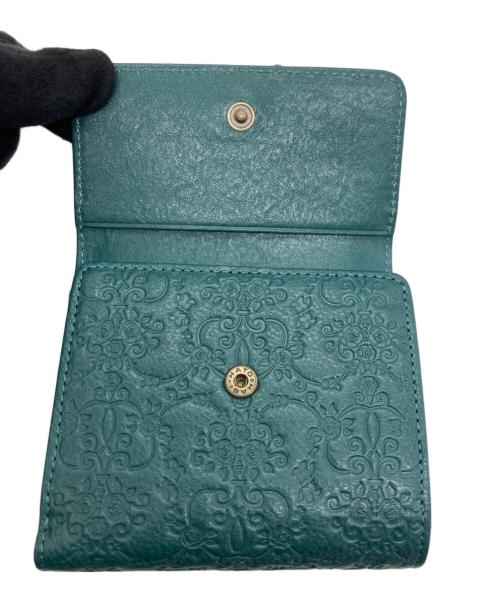 ANNA SUI（アナスイ）ANNA SUI (アナスイ) 2つ折り財布　ヴィンテージローズ グリーン 未使用品の古着・服飾アイテム