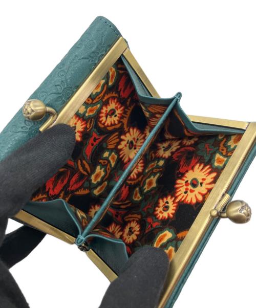 ANNA SUI（アナスイ）ANNA SUI (アナスイ) 2つ折り財布　ヴィンテージローズ グリーン 未使用品の古着・服飾アイテム