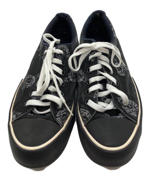 NUMBER (N)INE（ナンバーナイン）NUMBER (N)INE (ナンバーナイン) ナイト柄ローカットスニーカー ブラック サイズ:SIZE 7の古着・服飾アイテム