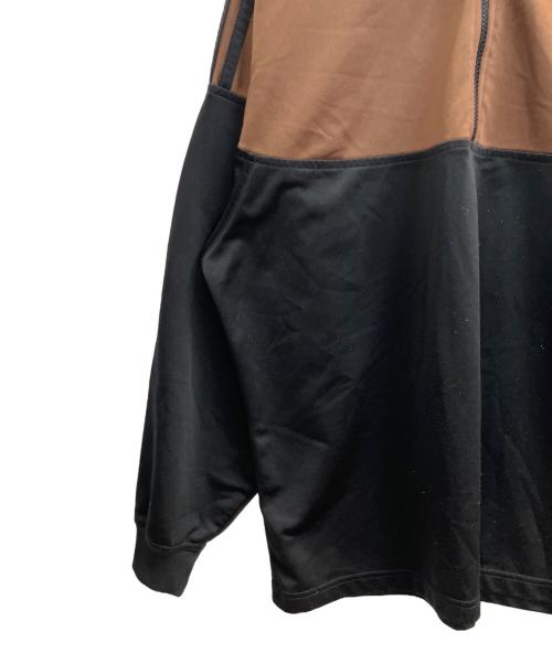 adidas（アディダス）adidas (アディダス) ハーフジップトラックジャケット ブラック×ブラウン サイズ:Ｓの古着・服飾アイテム