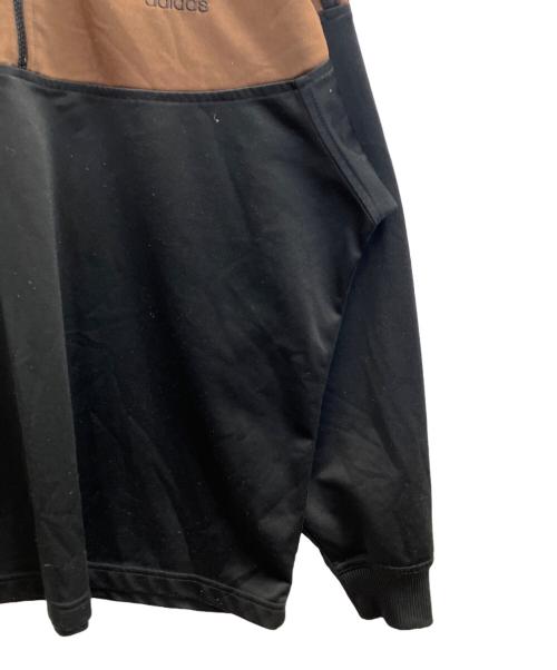 adidas（アディダス）adidas (アディダス) ハーフジップトラックジャケット ブラック×ブラウン サイズ:Ｓの古着・服飾アイテム