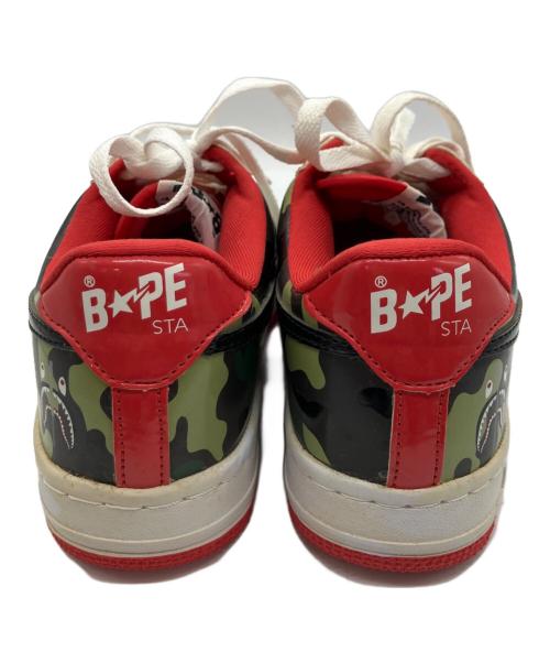 A BATHING APE（アベイシングエイプ）A BATHING APE (アベイシングエイプ) BAPE STA シャークカモ レッド サイズ:SIZE 23.5cmの古着・服飾アイテム