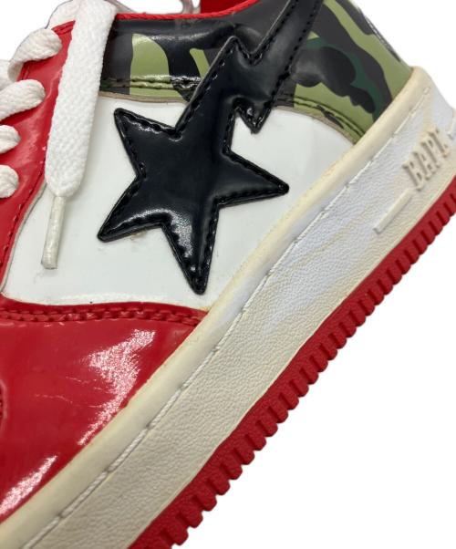 A BATHING APE（アベイシングエイプ）A BATHING APE (アベイシングエイプ) BAPE STA シャークカモ レッド サイズ:SIZE 23.5cmの古着・服飾アイテム