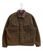 SUPREMEシュプリーム）の古着「Flocked Denim Trucker Jacket」｜オリーブ