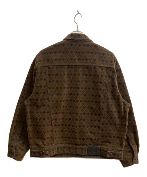 SUPREME（シュプリーム）SUPREME (シュプリーム) Flocked Denim Trucker Jacket オリーブ サイズ:Ｌの古着・服飾アイテム