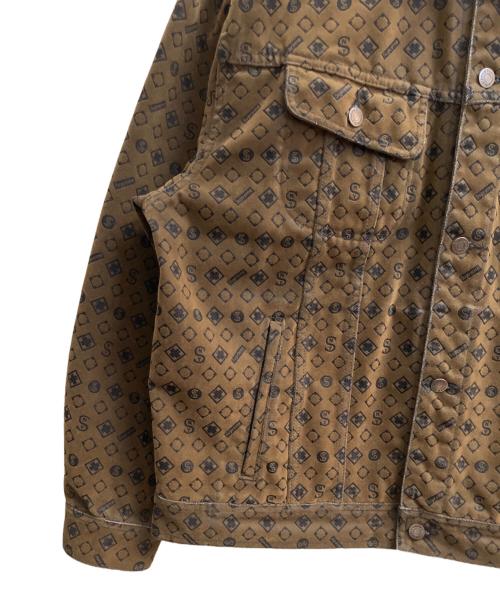 SUPREME（シュプリーム）SUPREME (シュプリーム) Flocked Denim Trucker Jacket オリーブ サイズ:Ｌの古着・服飾アイテム