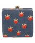 ANNA SUI (アナスイ) ガマ口 2つ折り財布 ネイビー×ブラウン：10000円