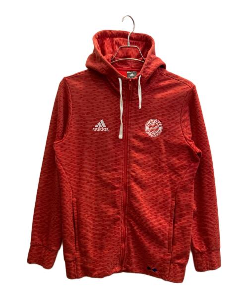 adidas（アディダス）adidas (アディダス) ジップパーカー　バイエルンミュンヘン レッド サイズ:Ｌの古着・服飾アイテム