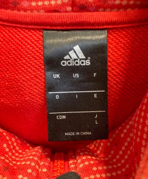 adidas（アディダス）adidas (アディダス) ジップパーカー　バイエルンミュンヘン レッド サイズ:Ｌの古着・服飾アイテム