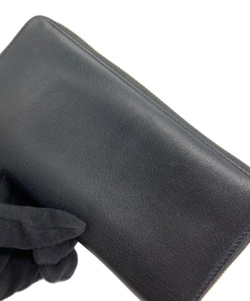 Yves Saint Laurent（イヴサンローラン）Yves Saint Laurent (イヴサンローラン) ロゴラウンドファスナー長財布 ブラックの古着・服飾アイテム